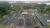 Aerial view of bp pulse EV gigahub, NEC Birmingham, UK